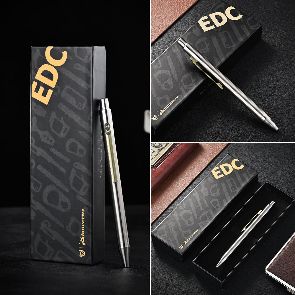 Pioneeredc Titanium Alloy Tactical Self-Defense Multi-Functional Gravity Safety Pen for Outdoor Use Customization Outdoor Tool