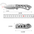 PioneerEDC Industrial Grade Titanium Drop Point EDC Pocket Knife Man Hollow Tactical Outdoor Use Small Pocket Knife Sale