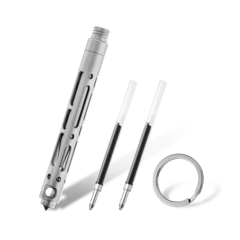 PioneerEDC Tactical Pen Factory Outlet Mini Titanium Alloy Tactical Pen Self-Defense Tool for Camping & Hiking Titanium EDC