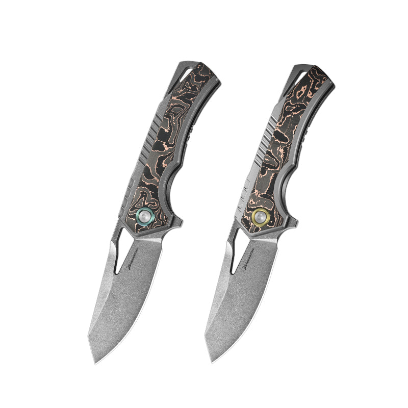 PioneerEDC M390 Pocket Knife Titanium Alloy Folding Knife  Outdoor Portable Tactical Knife
