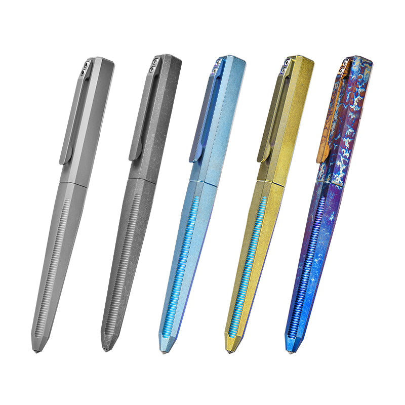 PioneerEDC 2026 Titanium Alloy Luxury Tactical Pen for Self-Defense Premium Multifunctional Tungsten Steel Head Casual Climbing Tours