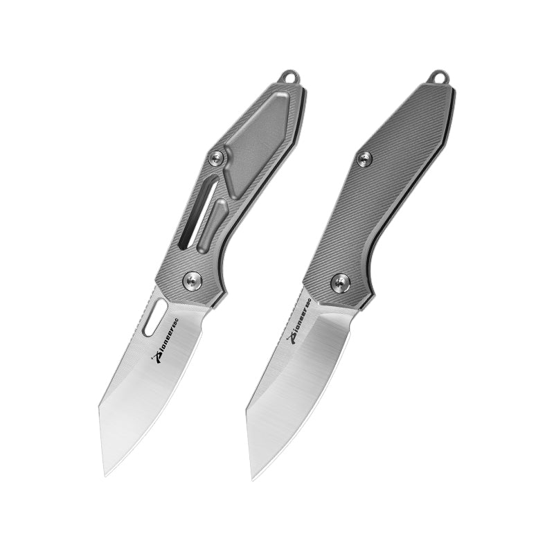 PioneerEDC Titanium Small Knife Pocket 14c28n hollow design Mini Tactical Knife Folding Blade Knife China Wholesale Knives