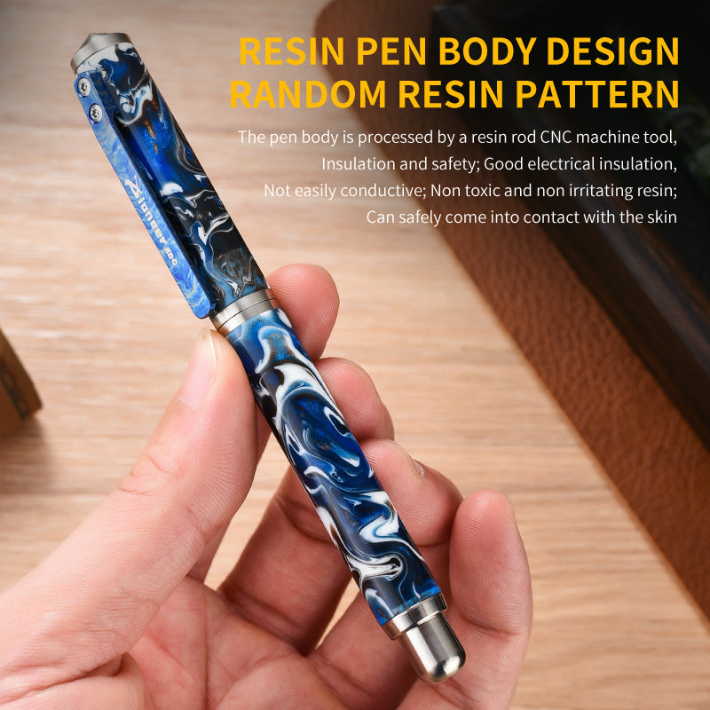 Titanium Alloy Outdoor Self-defense Window-breaking Tactical Pen; Portable Multi-functional Resin Ballpoint Pen Perfect Gifting