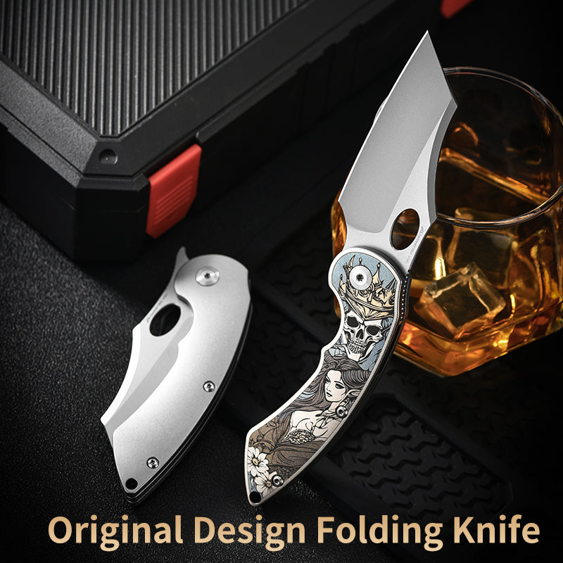 PioneerEDC 2026 New Design Tactical Titanium M390 Industrial Grade Edc Camping Collectable Folding Pocket Knife OEM 3-Year