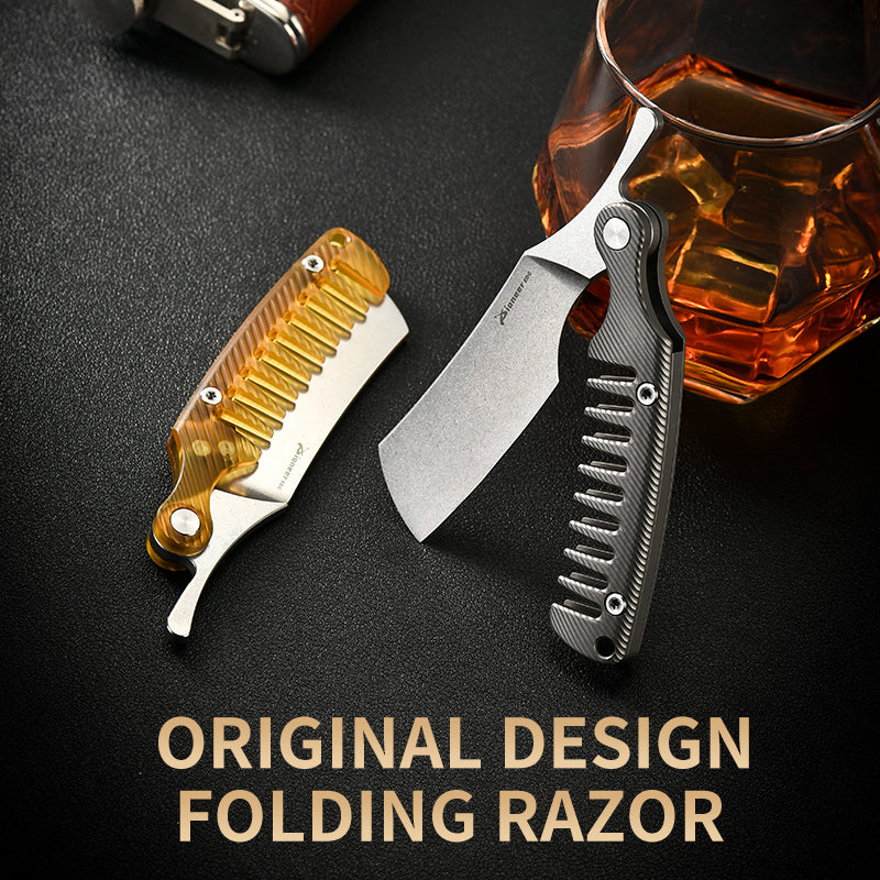 PioneerEDC Multifunctional Titanium Folding Knife 14C28N Steel Blade EDC Pocket Knife Outdoor Framelock Titanium Handle Knife