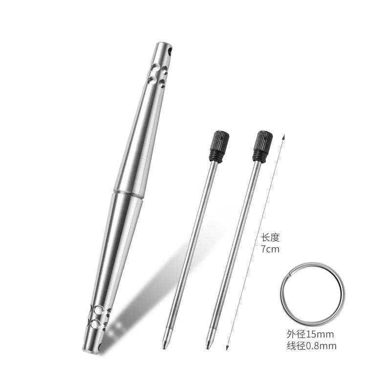 Direct Sale Manufacturer Titanium Alloy Tactical Pen for Self-Defense EDC Multifunctional Outdoor  Camping Hiking Pen