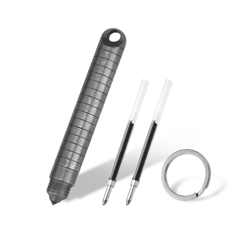 PioneerEDC Mini Tactical Pen Portable Silver Titanium Alloy Personalized Climbing Glass Breaking pen