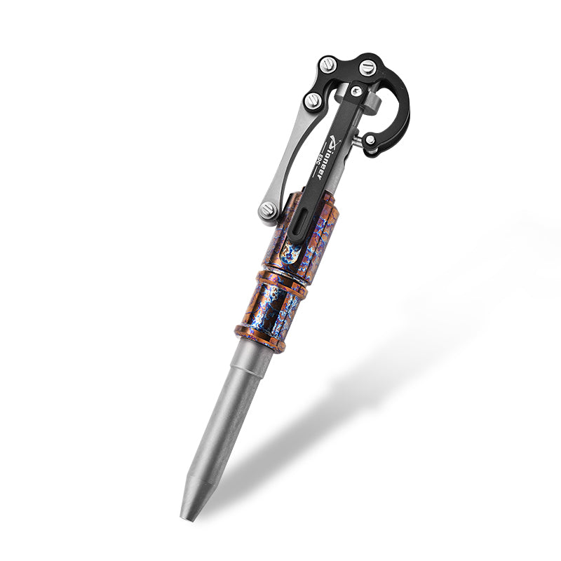 PioneerEDC Luxury Multi-Functional Titanium Alloy Tactical Pen Outdoor Decompression EDC with Camping & Hiking Features Gifts