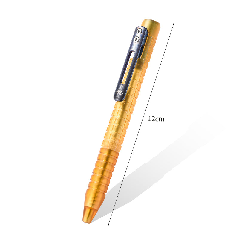 PioneerEDC Titanium Alloy Tactical Pen Portable Signature Pen for Outdoor Hiking Fun Bolt-Action Switch Fountain Pen
