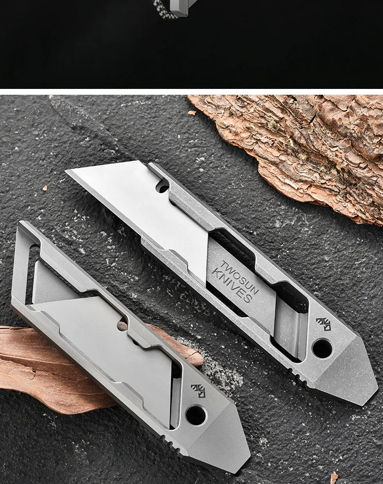 Factory Direct Portable Titanium Knife Protective Pry Bar Express Letter Opener High-End Tactical Art Knife for Outdoor Camping