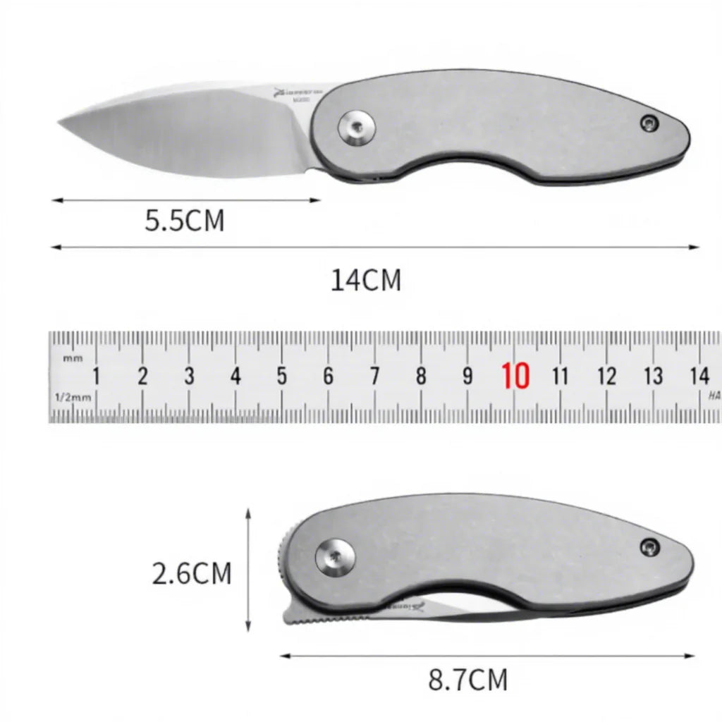 PioneerEDC Custom OEM M390 EDC Folding Knife with Gr5 Handle - Professional-Grade Mini Tool for Camping, Survival & OEM Projects