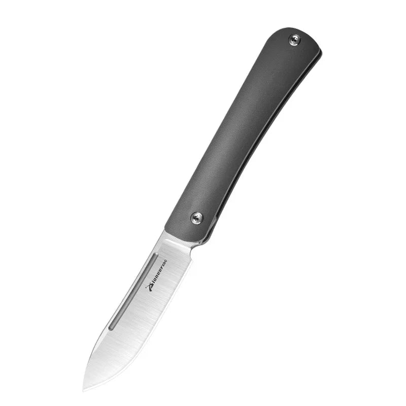 PioneerEDC 14C28N Steel Blade Grade 5 Titanium Folding Knife Sandblasted Color Value EDC Camping Tactical Knife