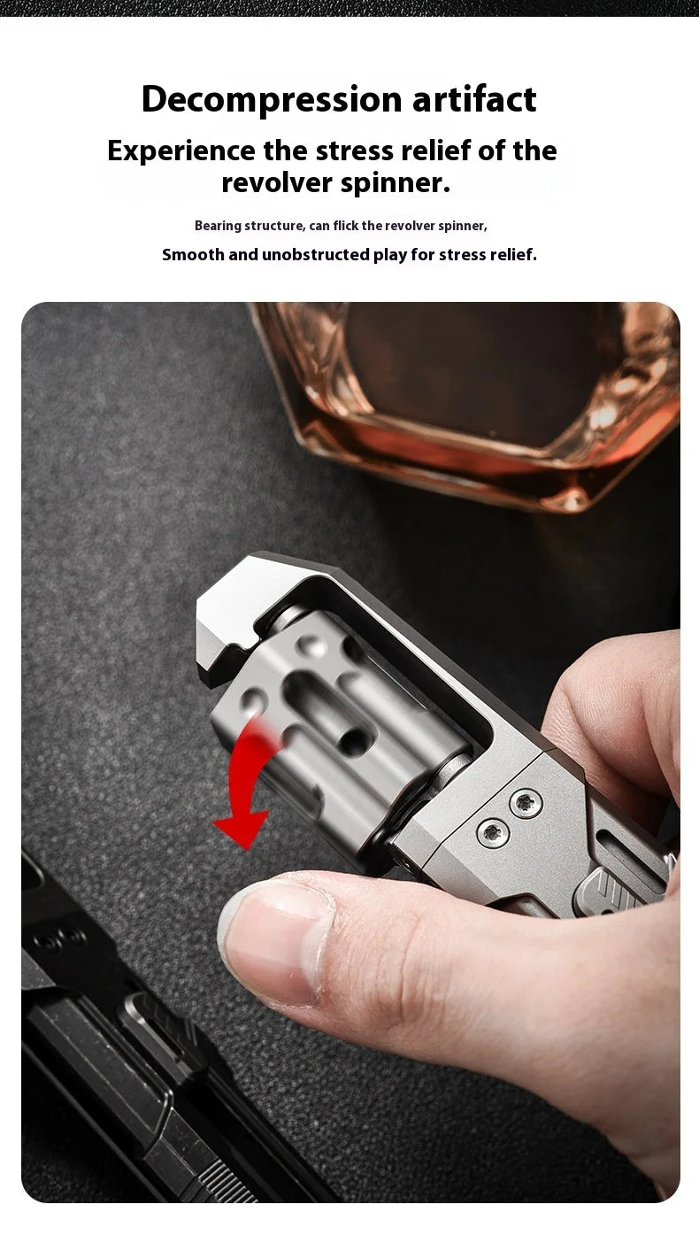 PioneerEDC Industrial Grade Multifunction Spinning EDC Knife TC4 Titanium Tactical Art Knife Portable Outdoor OEM CNC Unibody