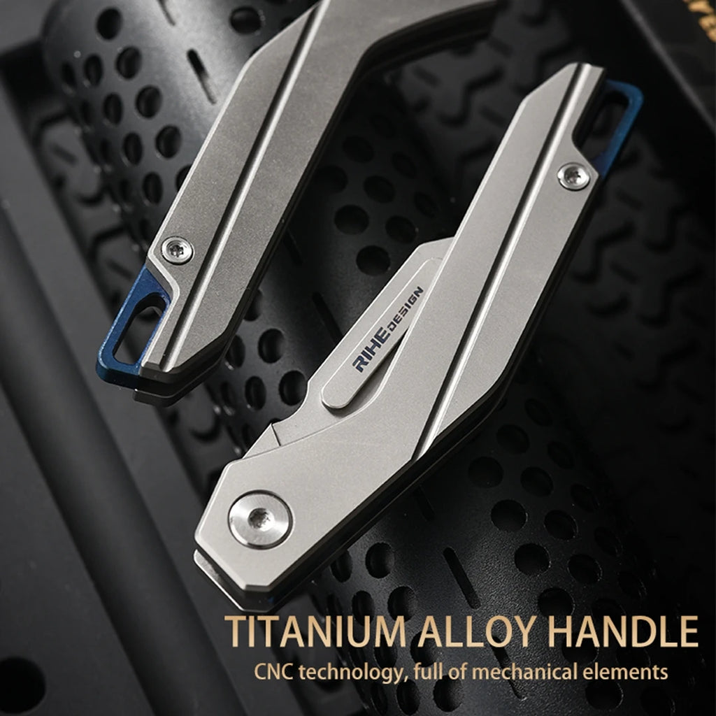 PioneerEDC Titanium Alloy Premium Utility Knife Cross-Border Carving EDC Portable Razor-Sharp and Stain-Resistant Box Cutter