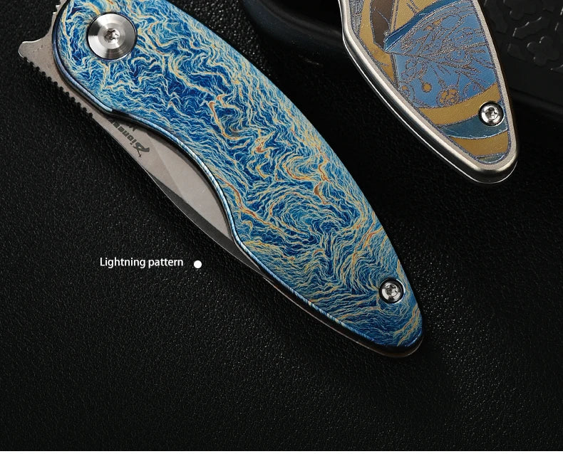 PioneerEDC Custom OEM M390 EDC Folding Knife with Gr5 Handle - Professional-Grade Mini Tool for Camping, Survival & OEM Projects