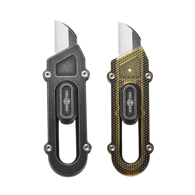 PioneerEDC Titanium Knife High Hardness Durable Box Cutter Multifunctional EDC Dismantle Express Industrial Small Art Knife