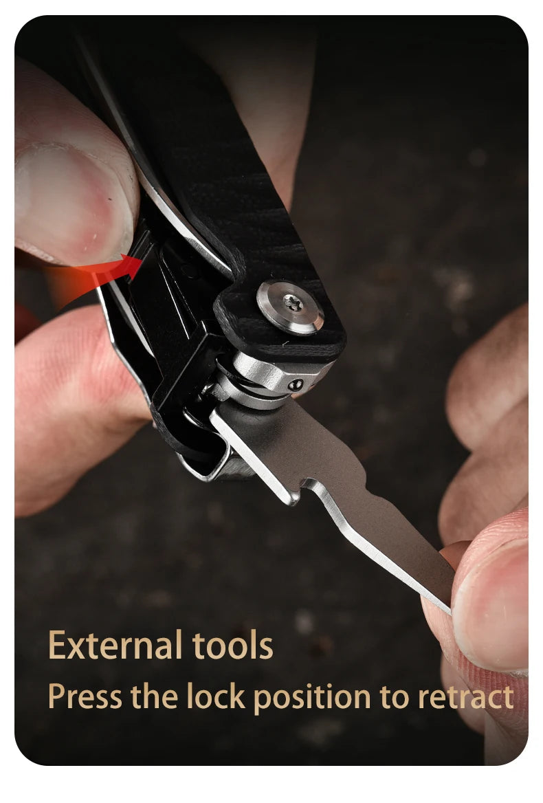 Outdoor DIY OEM G10 Handle Tactical Heavy Duty Camping Portable Defense Multifunctional EDC High Hardness Metal Knife