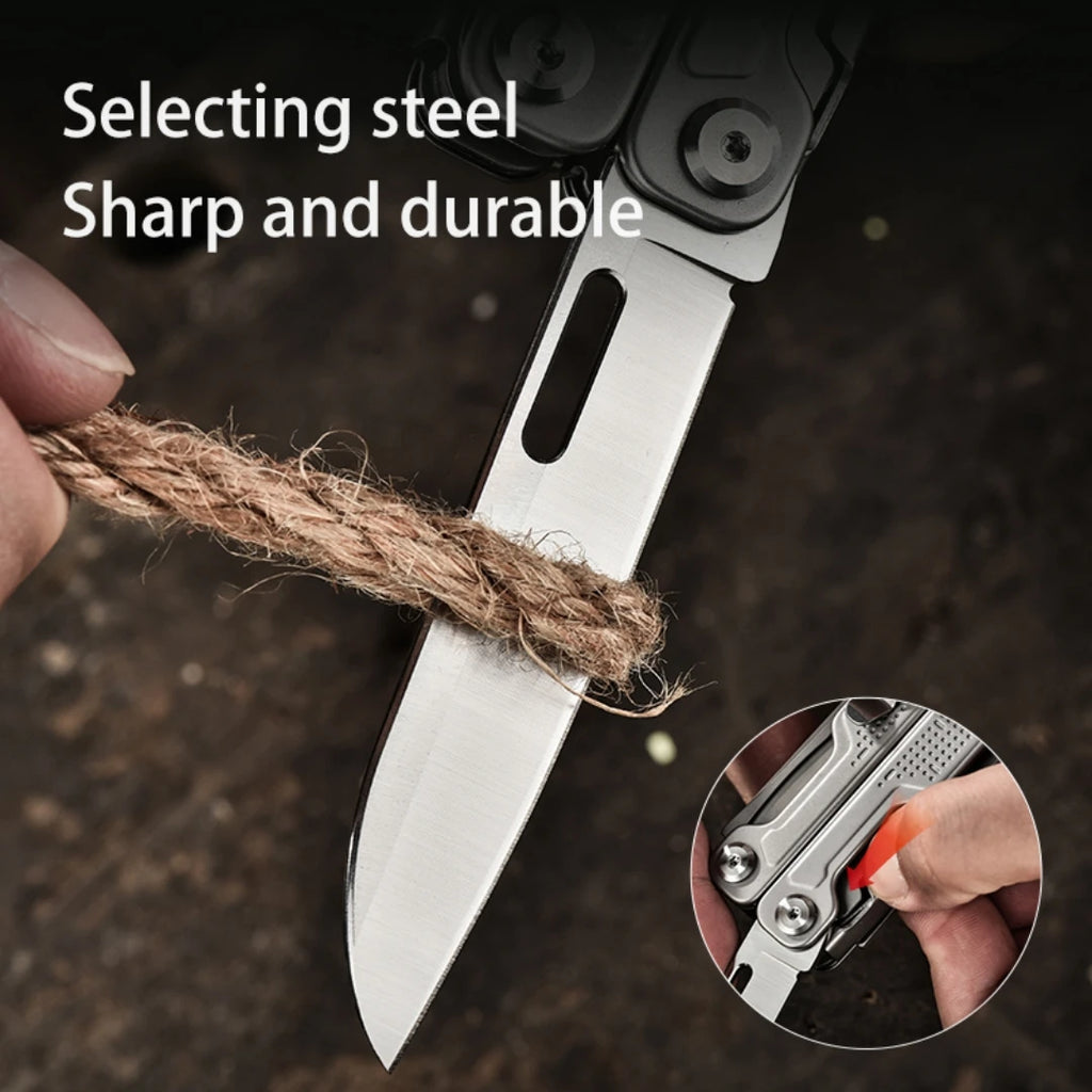 PioneerEDC Multitool 20-in-1 Pocket Knife Screwdriver Sleeve Self-locking Pliers Sheath-for Outdoor Survival Camping Hiking OEM