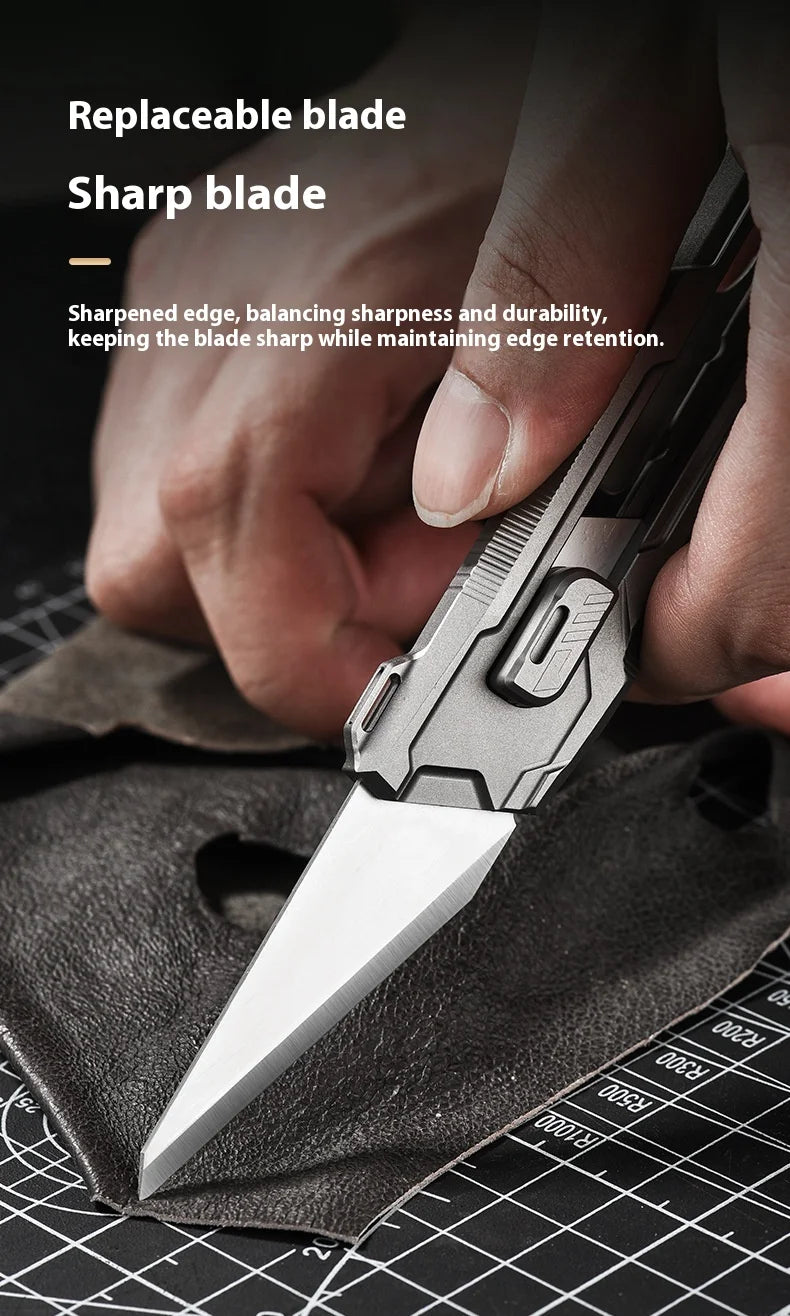 PioneerEDC Industrial Grade Multifunction Spinning EDC Knife TC4 Titanium Tactical Art Knife Portable Outdoor OEM CNC Unibody