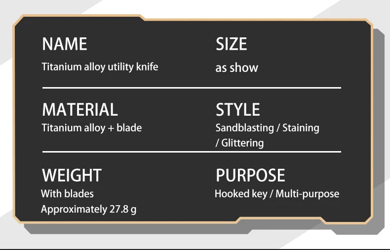 Handmade High-End Portable Outdoor Camping Knives Set New Titanium Alloy Art Knives Survival Tactical Small Utility Knife