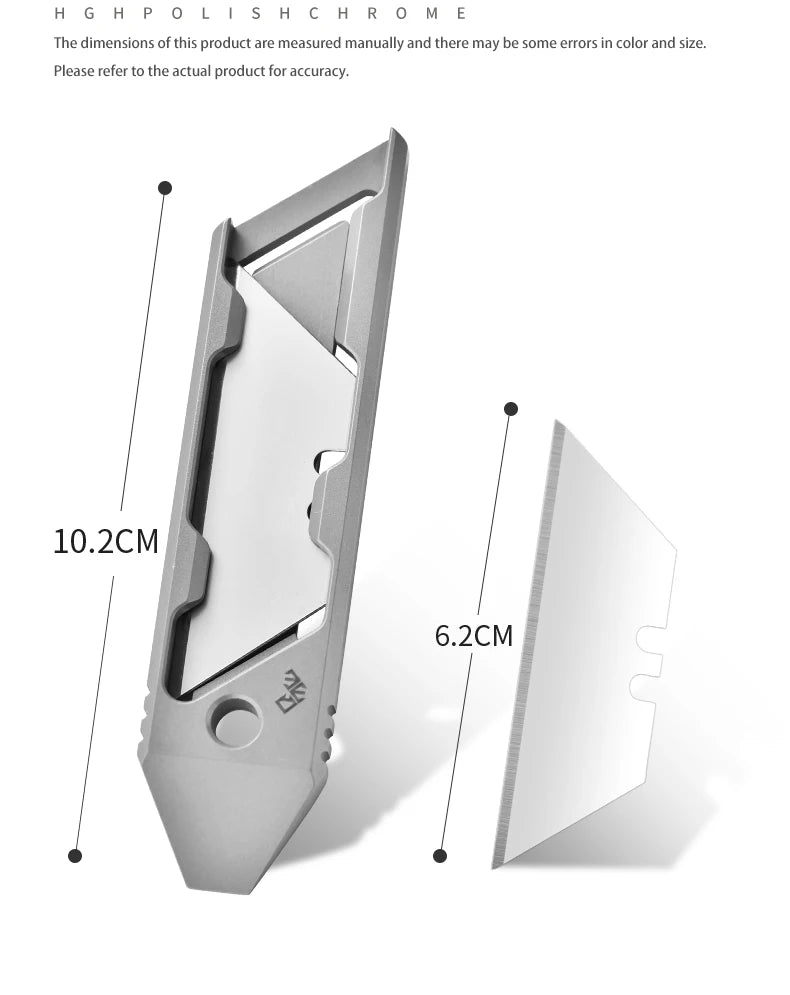 Factory Direct Portable Titanium Knife Protective Pry Bar Express Letter Opener High-End Tactical Art Knife for Outdoor Camping