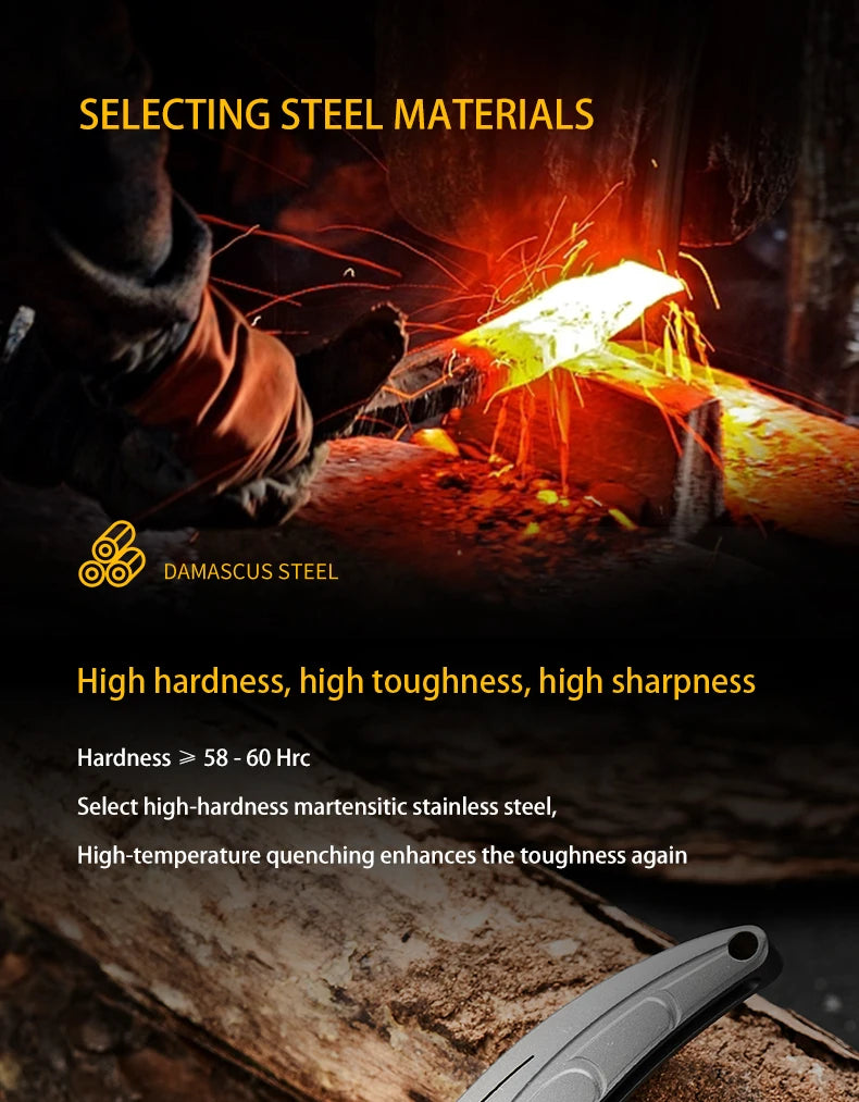 PioneerEDC TC4 Titanium Alloy Portable Folding Knife High Hardness Tactical EDC Outdoor Survival Camping Tool OEM Supported