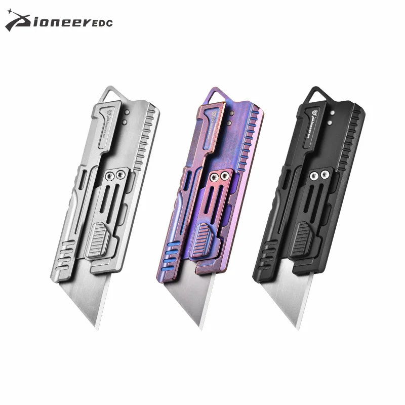 Handmade High-End Portable Outdoor Camping Knives Set New Titanium Alloy Art Knives Survival Tactical Small Utility Knife