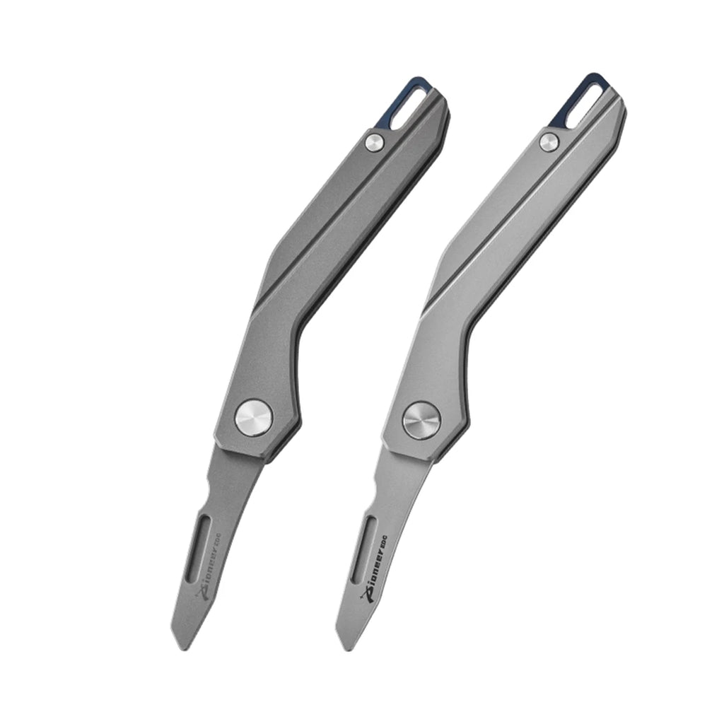 PioneerEDC Titanium Alloy Premium Utility Knife Cross-Border Carving EDC Portable Razor-Sharp and Stain-Resistant Box Cutter