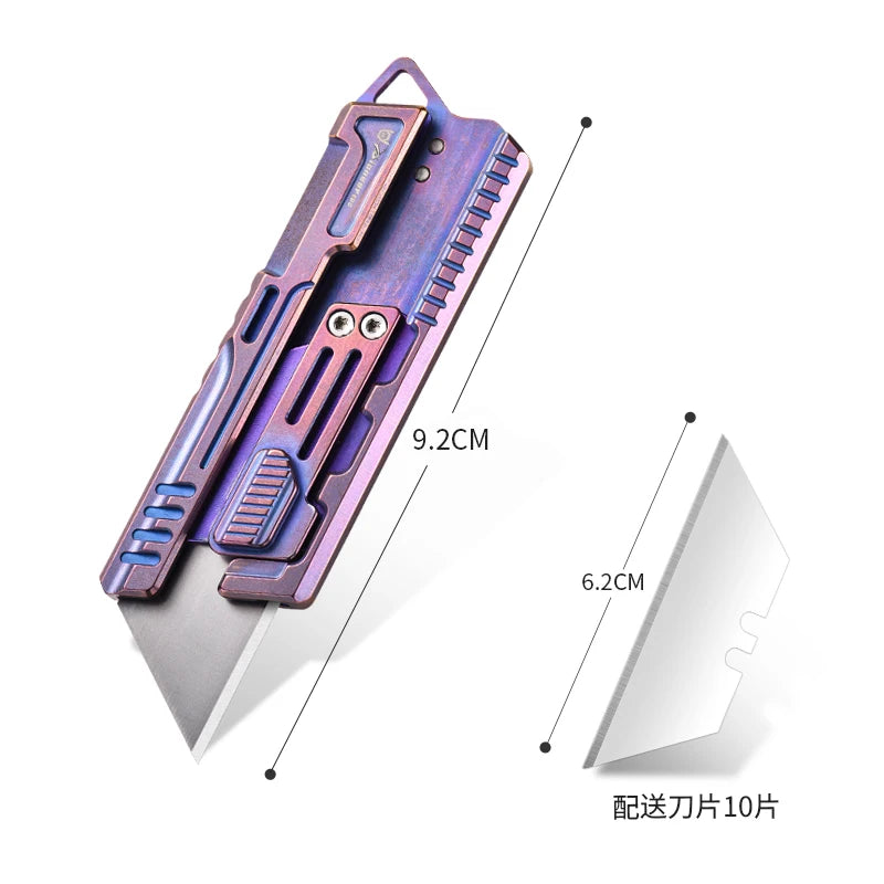Handmade High-End Portable Outdoor Camping Knives Set New Titanium Alloy Art Knives Survival Tactical Small Utility Knife
