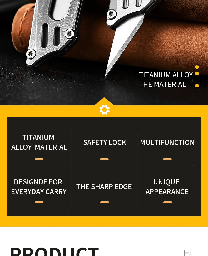 PioneerEDC Small Knife Hot Sale Outdoor Portable Mini EDC Key Accessory Pocket Knife Outdoor EDC Gadgets