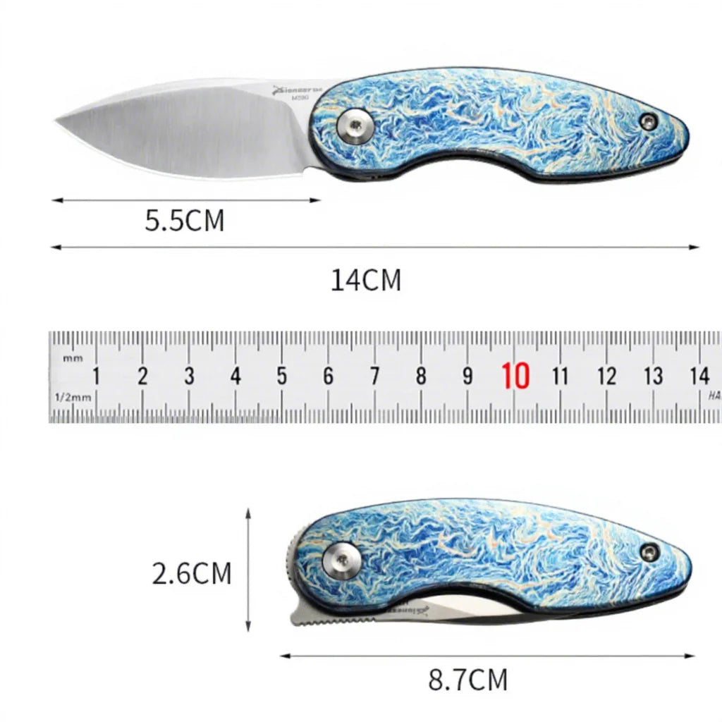 PioneerEDC Custom OEM M390 EDC Folding Knife with Gr5 Handle - Professional-Grade Mini Tool for Camping, Survival & OEM Projects