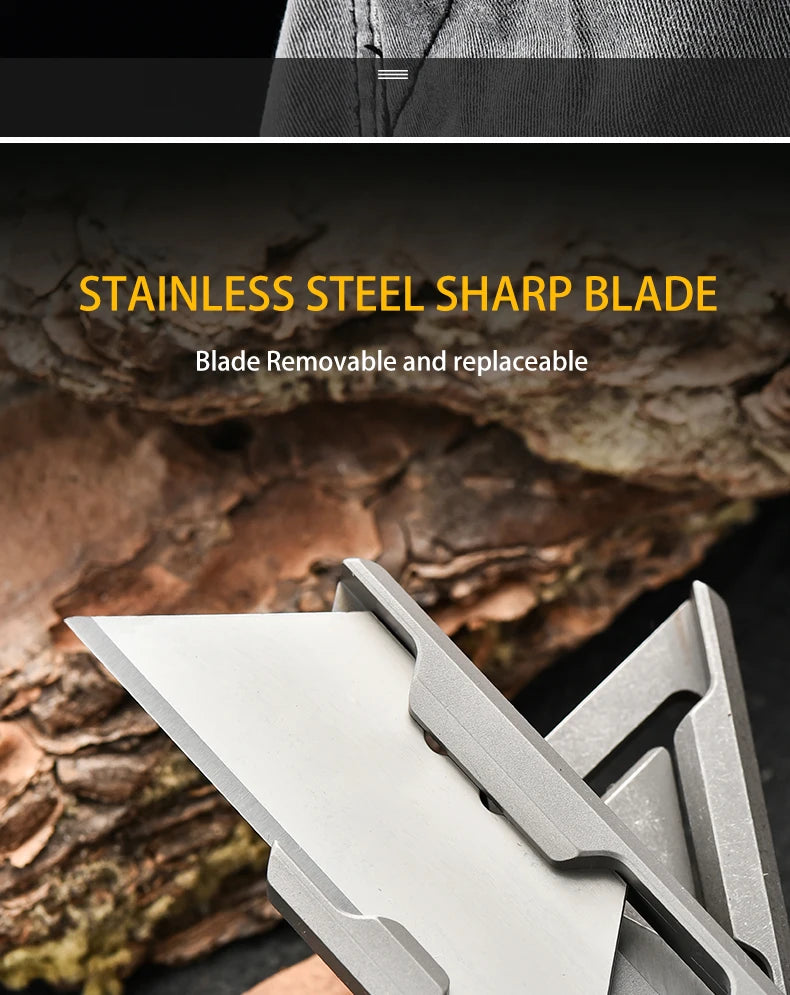 Factory Direct Portable Titanium Knife Protective Pry Bar Express Letter Opener High-End Tactical Art Knife for Outdoor Camping