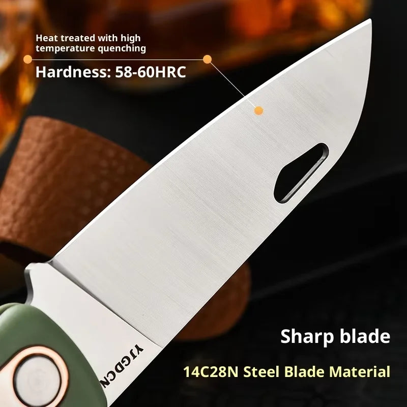 PioneerEDC 14C28N Steel Folding Knife High-end EDC Knives ABS Handle Camping Gear Pocket Knife Easy to Carry Custom OEM