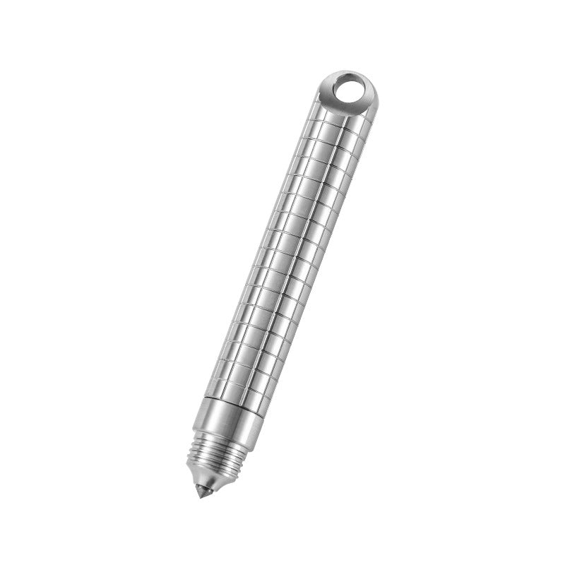 PioneerEDC Mini Tactical Pen Portable Silver Titanium Alloy Personalized Climbing Glass Breaking pen