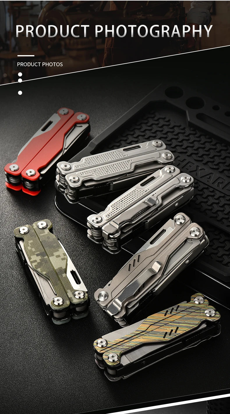 PioneerEDC Multitool 20-in-1 Pocket Knife Screwdriver Sleeve Self-locking Pliers Sheath-for Outdoor Survival Camping Hiking OEM