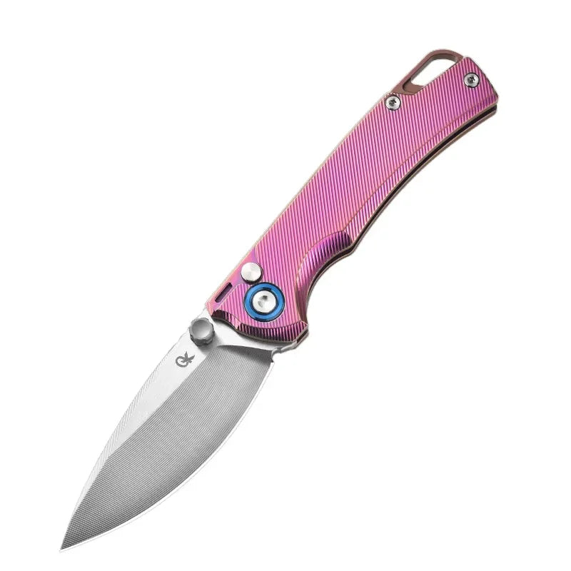 PioneerEDC Titanium Pocket Knife 9Cr Steel Blade Outdoor Folding Knife Titanium EDC Knife EDC Tool for Self Defense