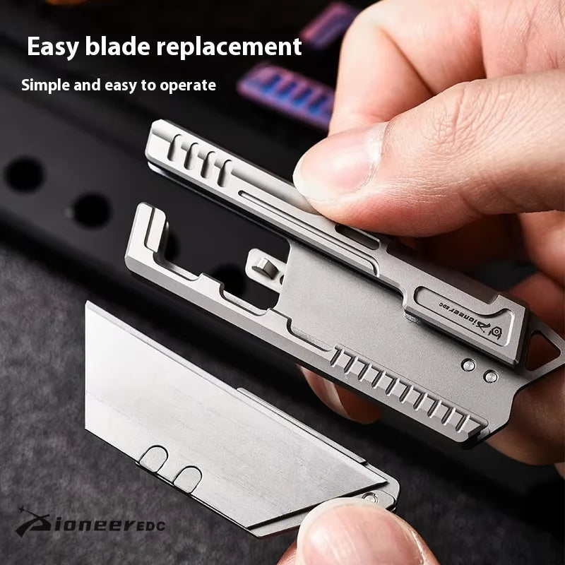 Handmade High-End Portable Outdoor Camping Knives Set New Titanium Alloy Art Knives Survival Tactical Small Utility Knife