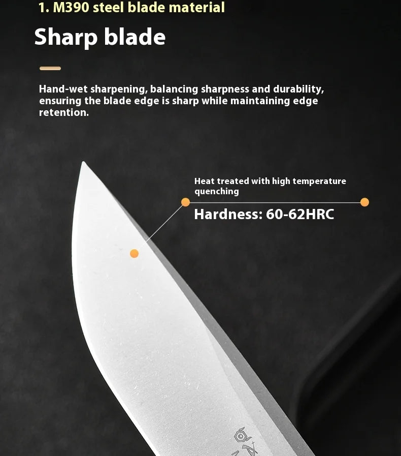 PioneerEDC Custom OEM Industrial Grade Gr5 Titanium EDC Folding Knife M390 Blade High Hardness Portable Tactical Camping Tool