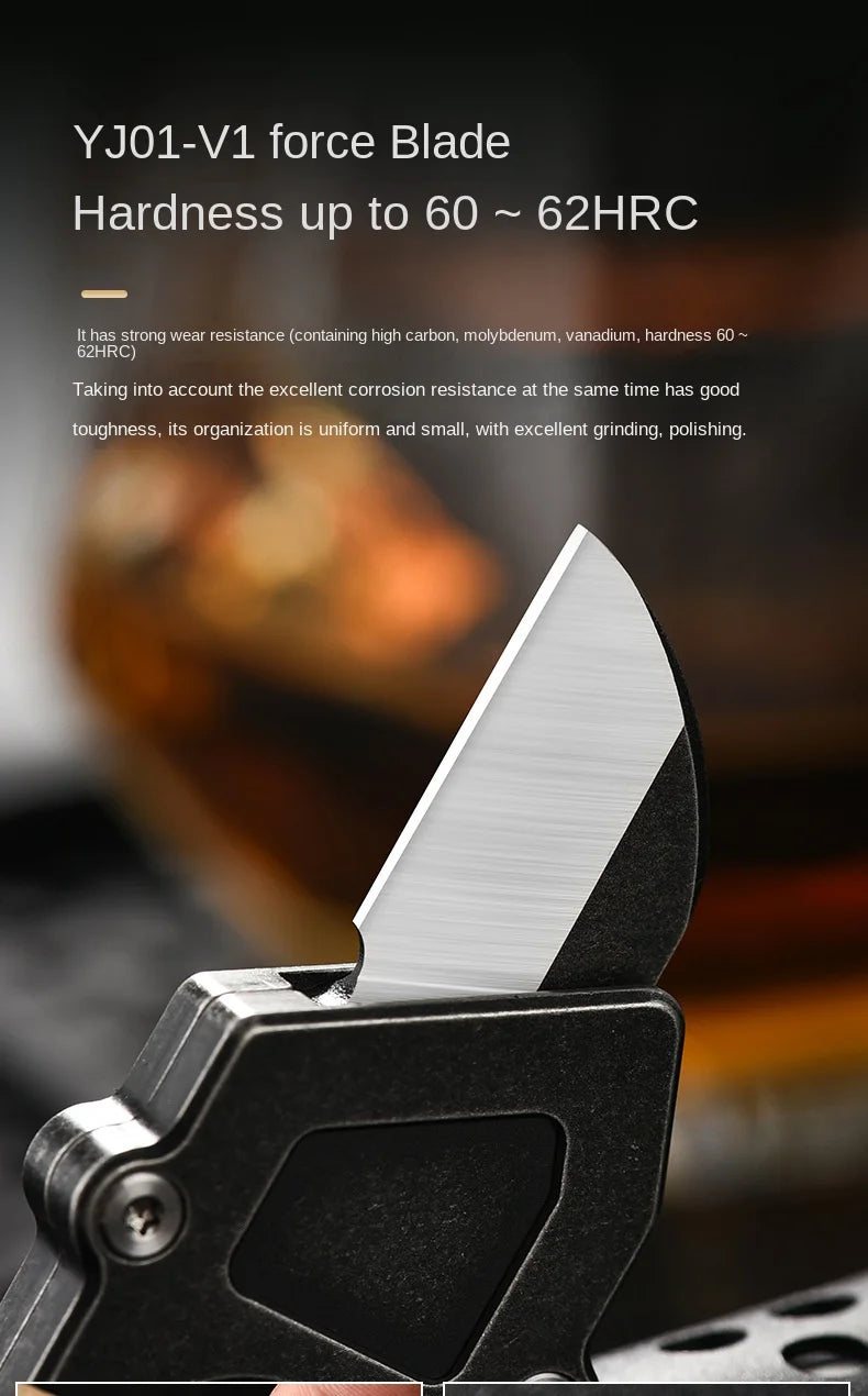 PioneerEDC Titanium Knife High Hardness Durable Box Cutter Multifunctional EDC Dismantle Express Industrial Small Art Knife