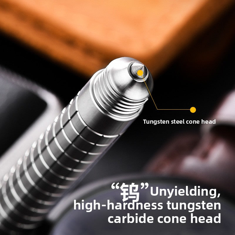 PioneerEDC Mini Tactical Pen Portable Silver Titanium Alloy Personalized Climbing Glass Breaking pen