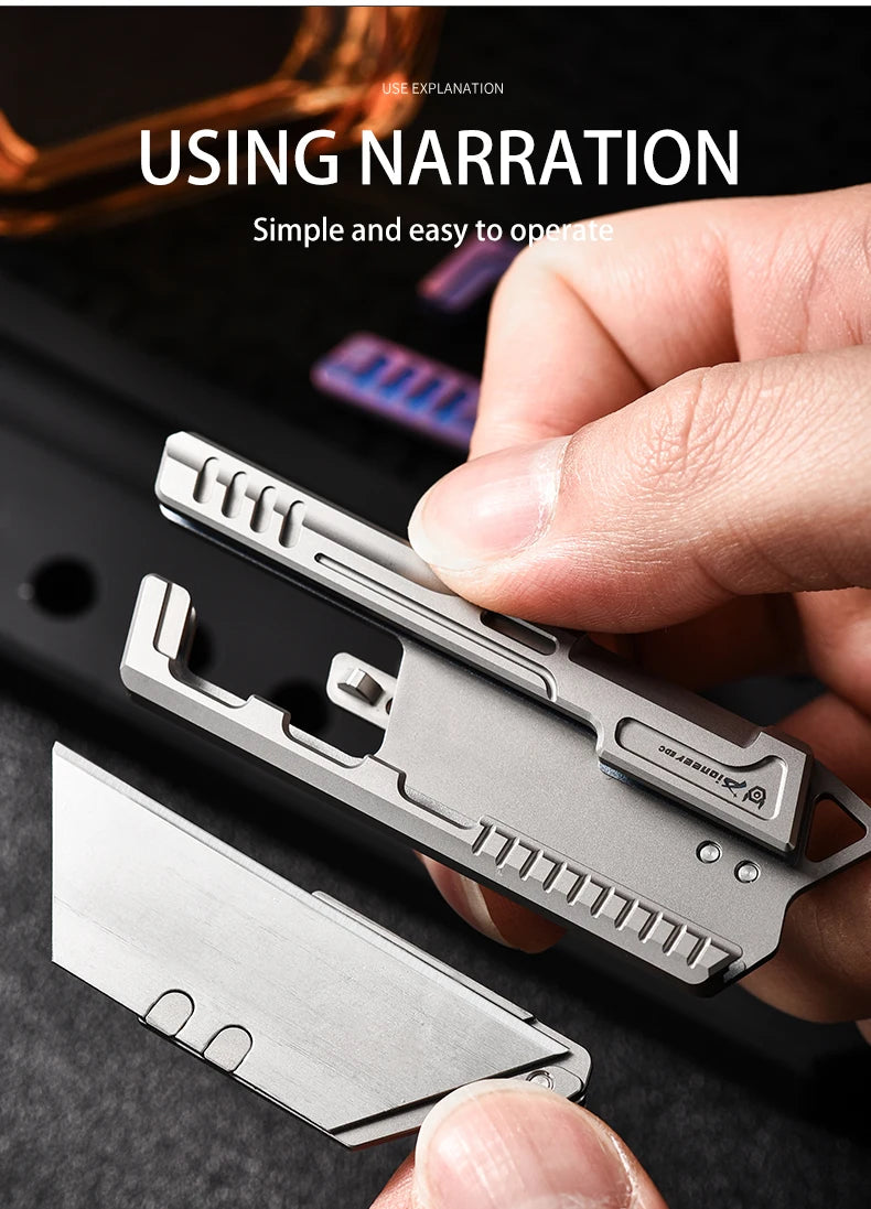 Handmade High-End Portable Outdoor Camping Knives Set New Titanium Alloy Art Knives Survival Tactical Small Utility Knife