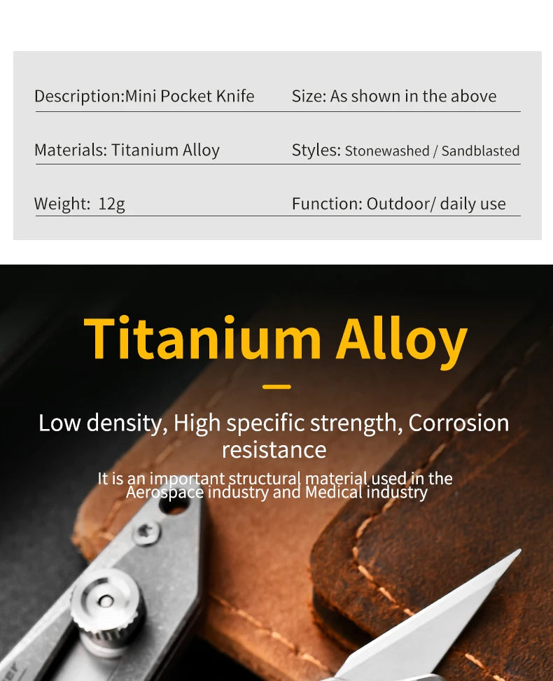 PioneerEDC Small Knife Hot Sale Outdoor Portable Mini EDC Key Accessory Pocket Knife Outdoor EDC Gadgets