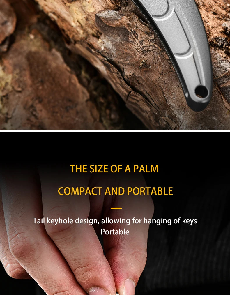 PioneerEDC TC4 Titanium Alloy Portable Folding Knife High Hardness Tactical EDC Outdoor Survival Camping Tool OEM Supported