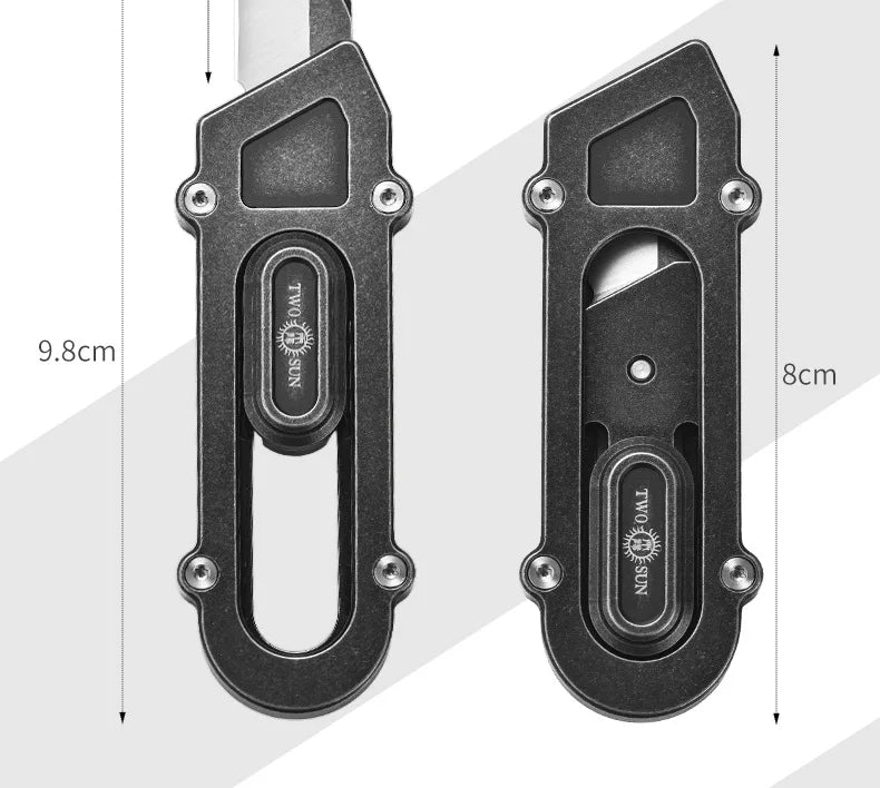 PioneerEDC Titanium Knife High Hardness Durable Box Cutter Multifunctional EDC Dismantle Express Industrial Small Art Knife