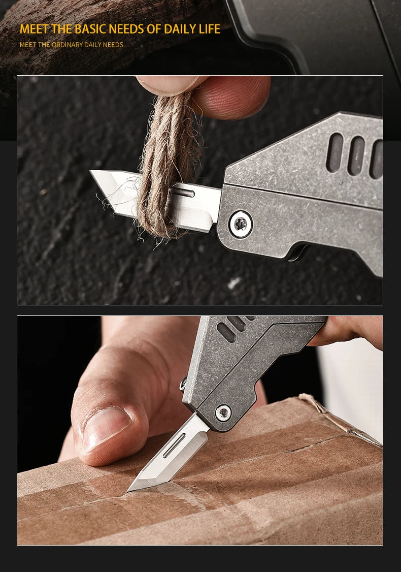 PioneerEDC Mini Adjustable Wrench & M390 Titanium Folding Knife - Heavy Duty 2-in-1 Multifunction EDC Tool for Outdoor