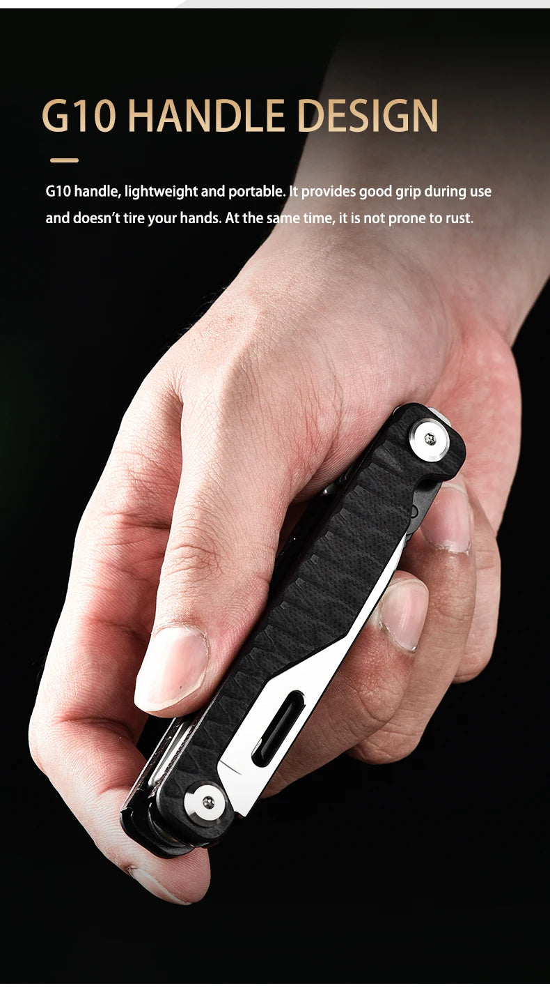 Outdoor DIY OEM G10 Handle Tactical Heavy Duty Camping Portable Defense Multifunctional EDC High Hardness Metal Knife