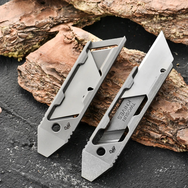 Factory Direct Portable Titanium Knife Protective Pry Bar Express Letter Opener High-End Tactical Art Knife for Outdoor Camping