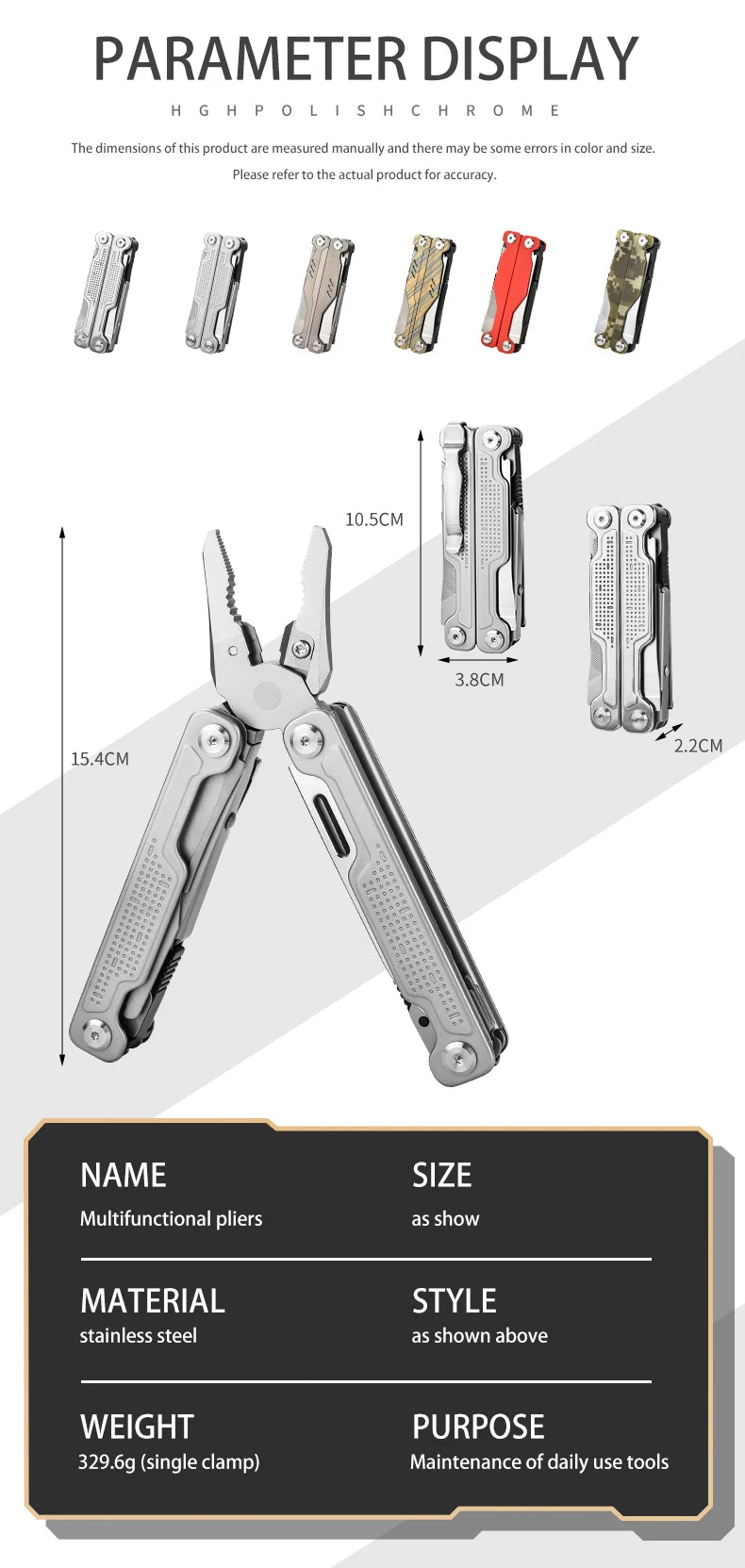 PioneerEDC Multitool 20-in-1 Pocket Knife Screwdriver Sleeve Self-locking Pliers Sheath-for Outdoor Survival Camping Hiking OEM
