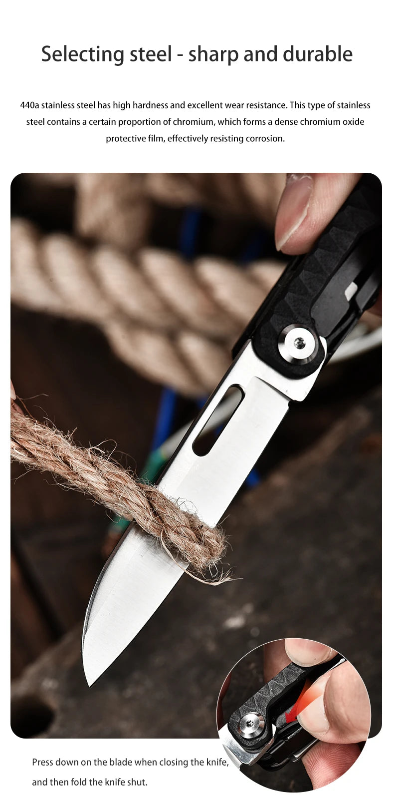 Outdoor DIY OEM G10 Handle Tactical Heavy Duty Camping Portable Defense Multifunctional EDC High Hardness Metal Knife