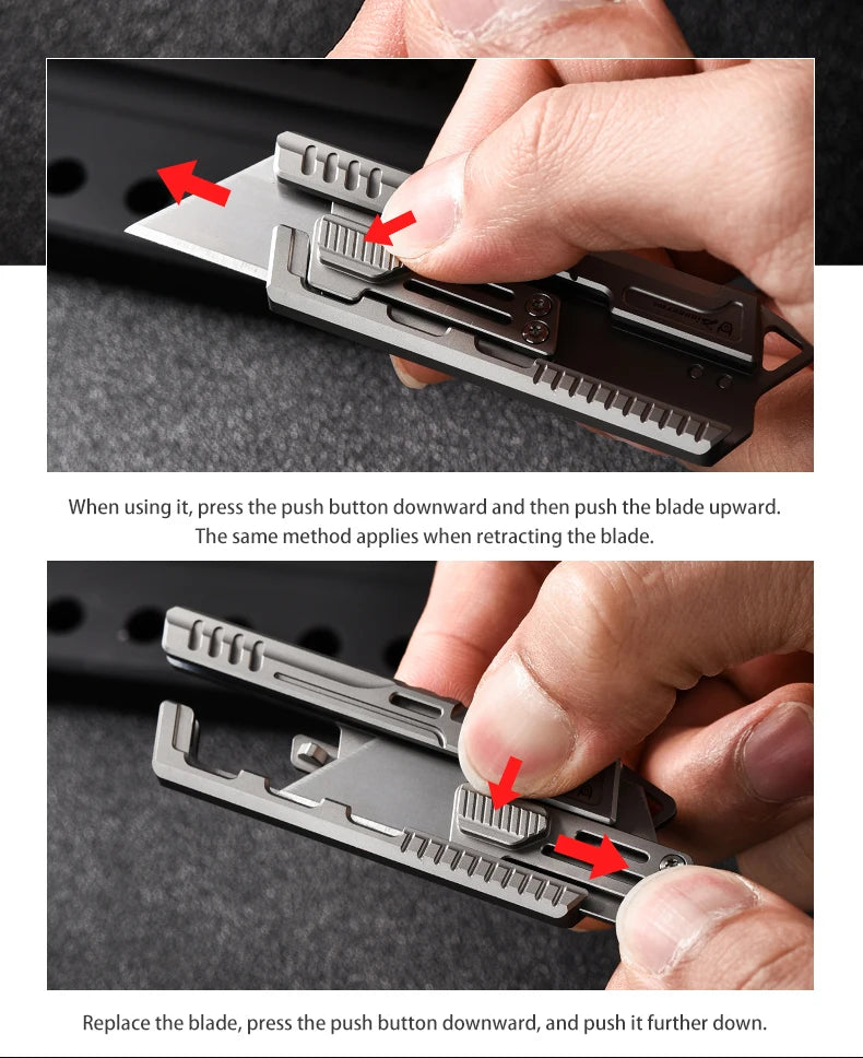 Handmade High-End Portable Outdoor Camping Knives Set New Titanium Alloy Art Knives Survival Tactical Small Utility Knife
